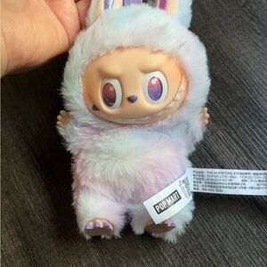 Furry Monster Plush Toy - White and Purple